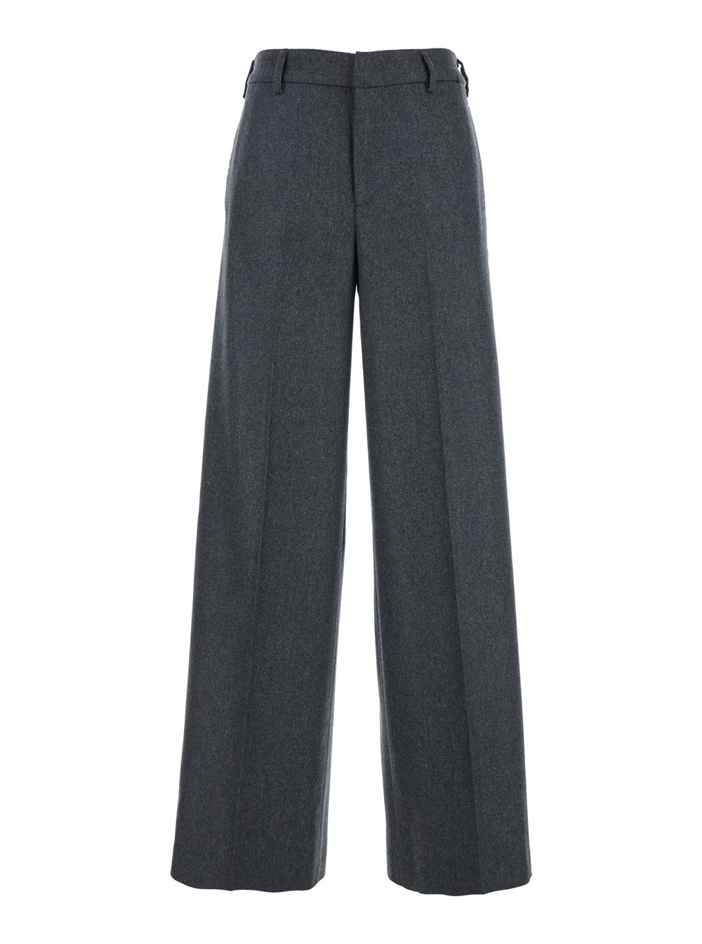 Wool and Cashmere Blend Trousers — Gray