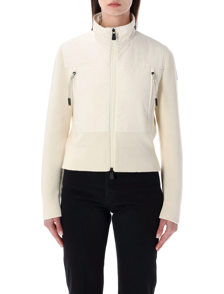 Moncler Grenoble - high collar knit cardigan zip pocket