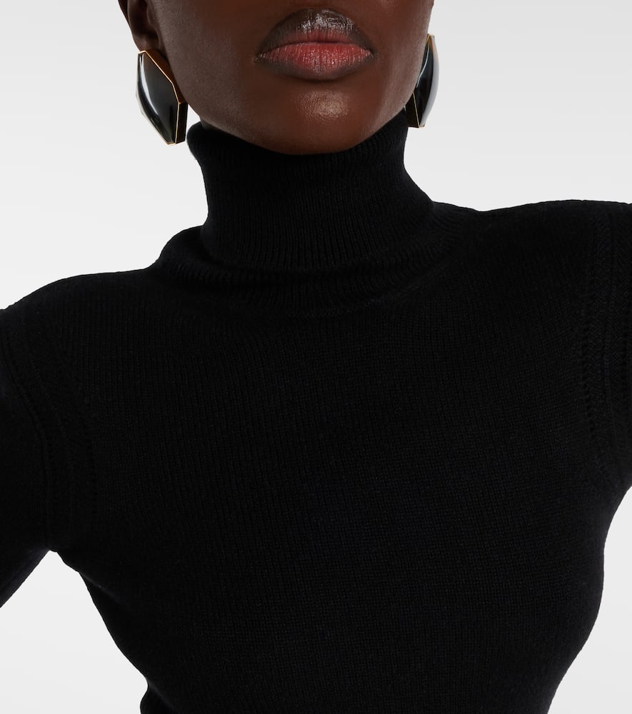 Cashmere turtleneck maxi dress