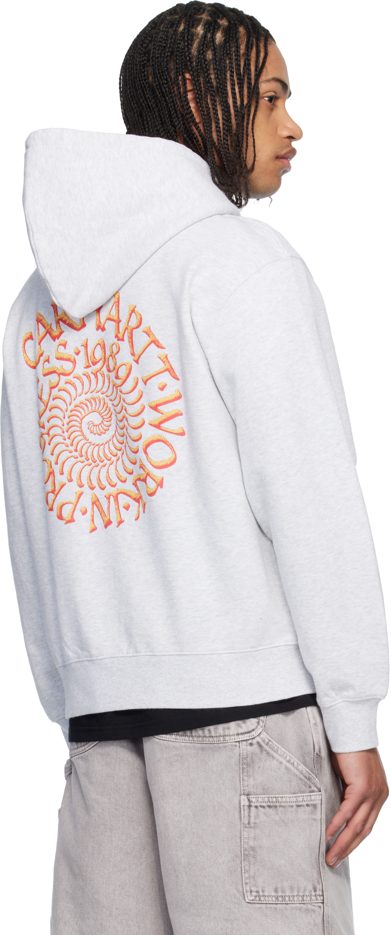 Gray Spiral Hoodie