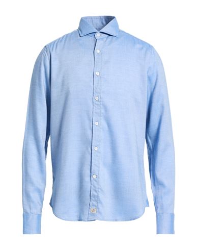 Man Shirt Azure Size 15 ½ Lyocell, Wool