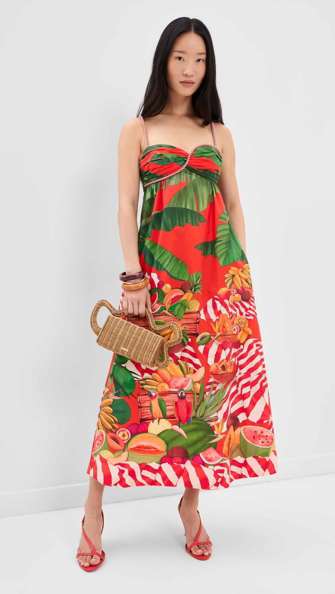 Fruit Trolley Maxi Dress Fruit Trolley Red