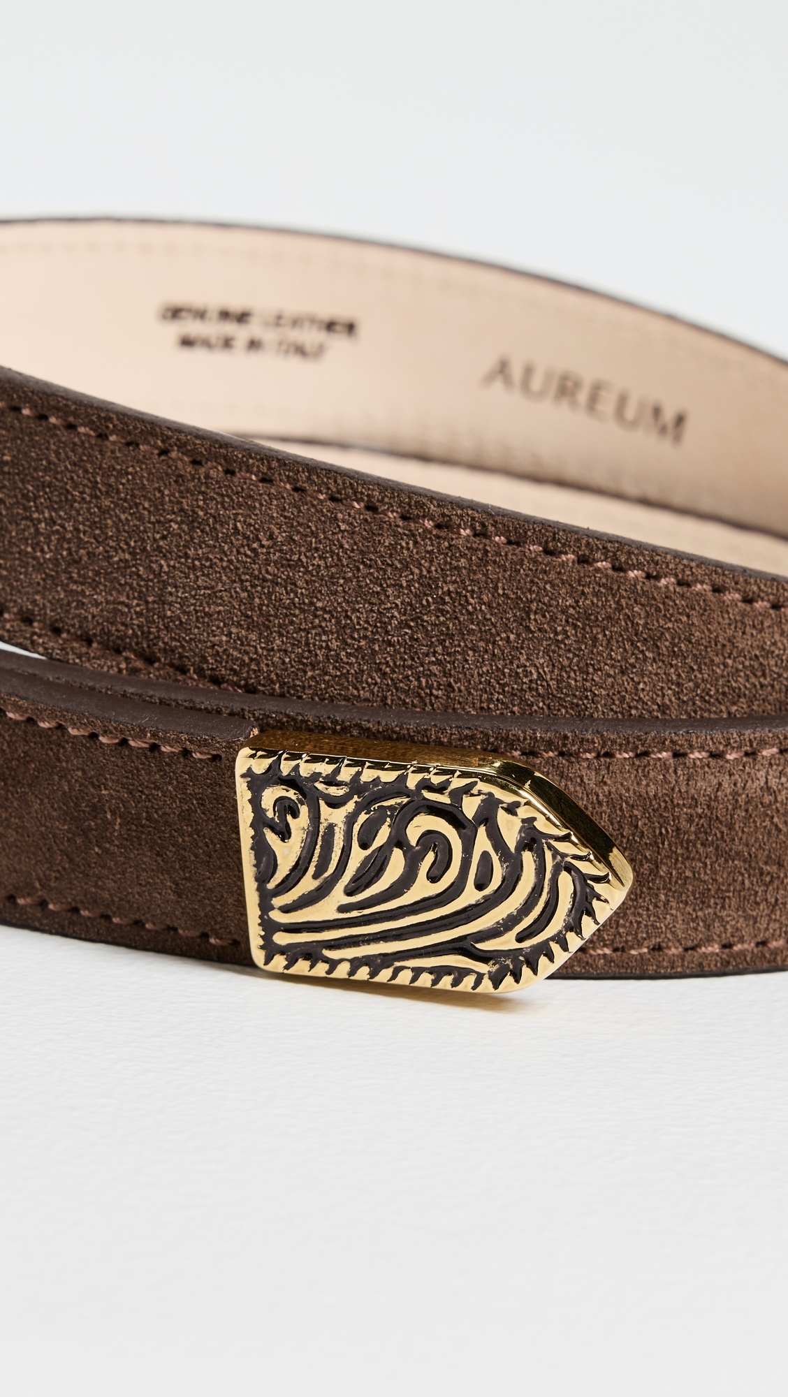 No.15 Leather Belt Chocolate L
