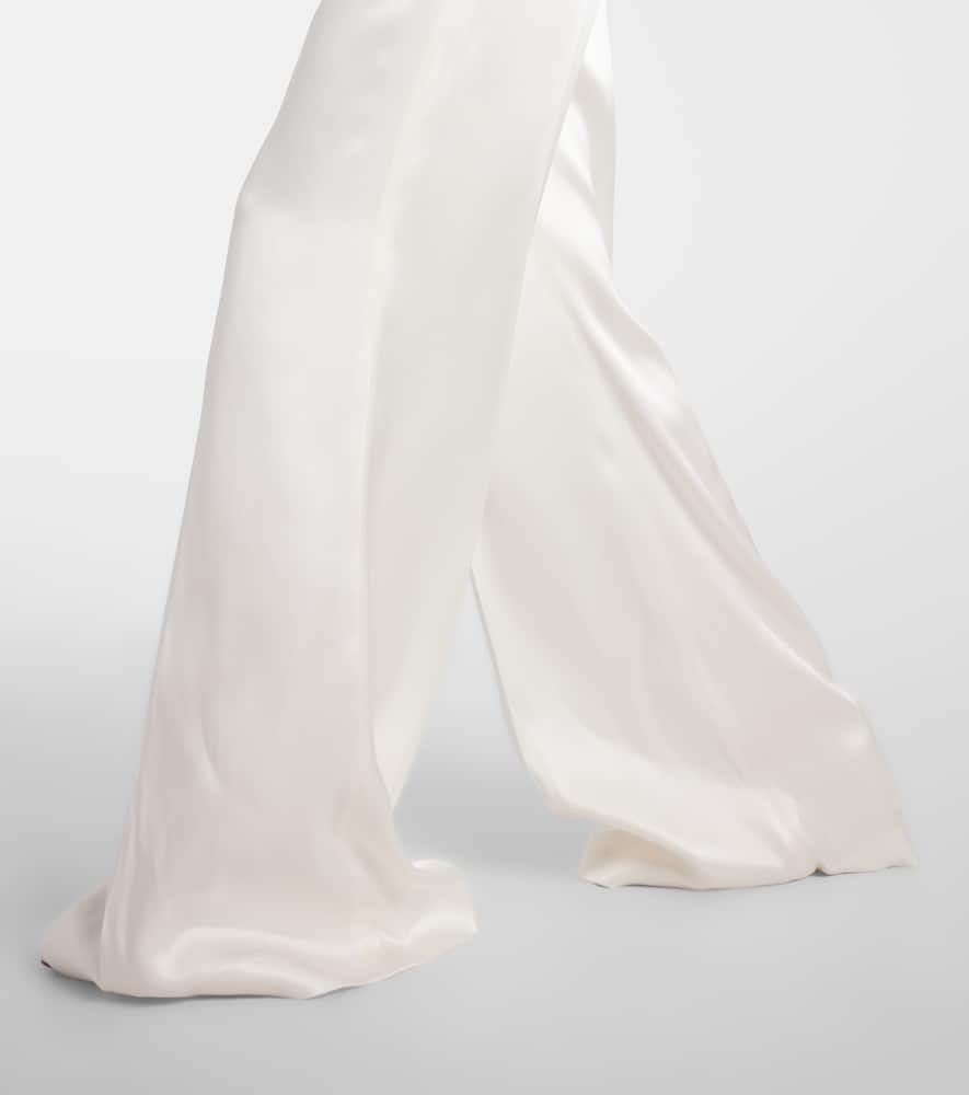 Mabon high-rise silk wide-leg pants