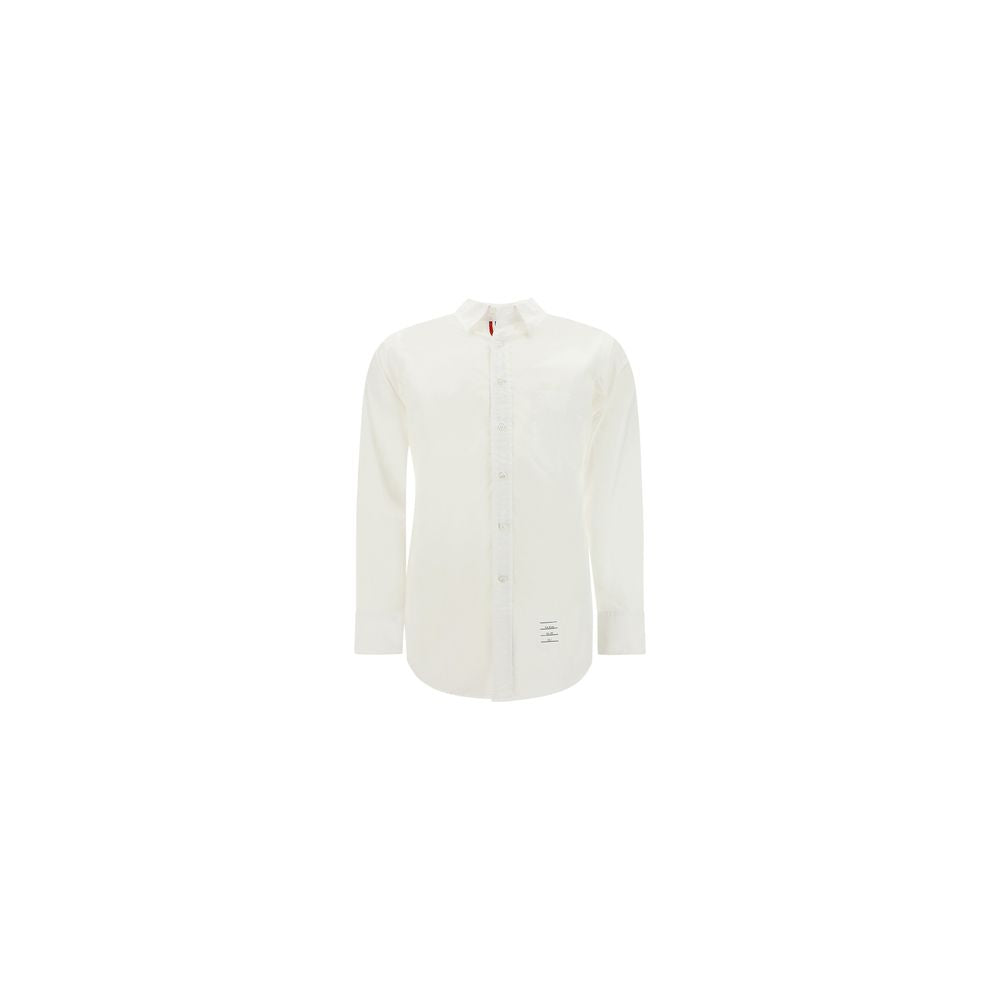 Cotton Button-Front Shirt — White