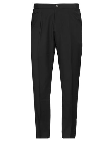 Man Pants Black Size 40 Wool, Polyester, Elastane