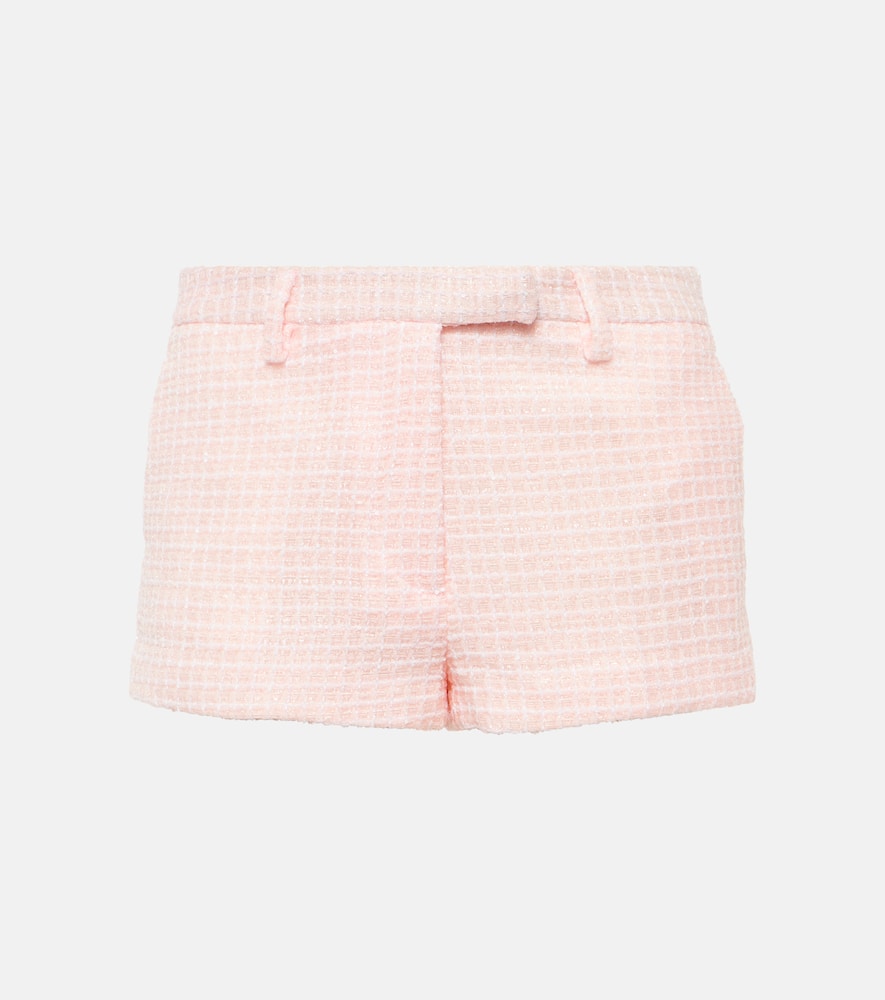 Sequined tweed shorts