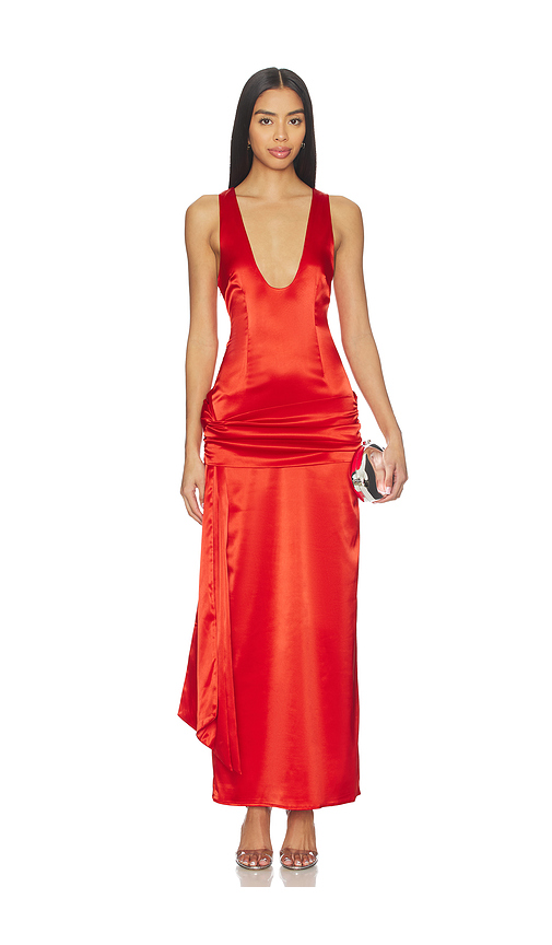 Superdown Dempsey Maxi Dress in Red. L. Also in M, S, XL