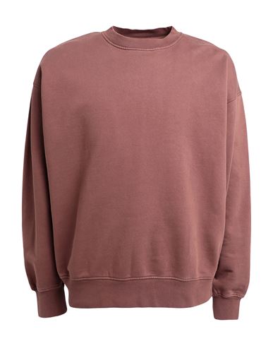 Organic Oversized Crew Sweatshirt Brown