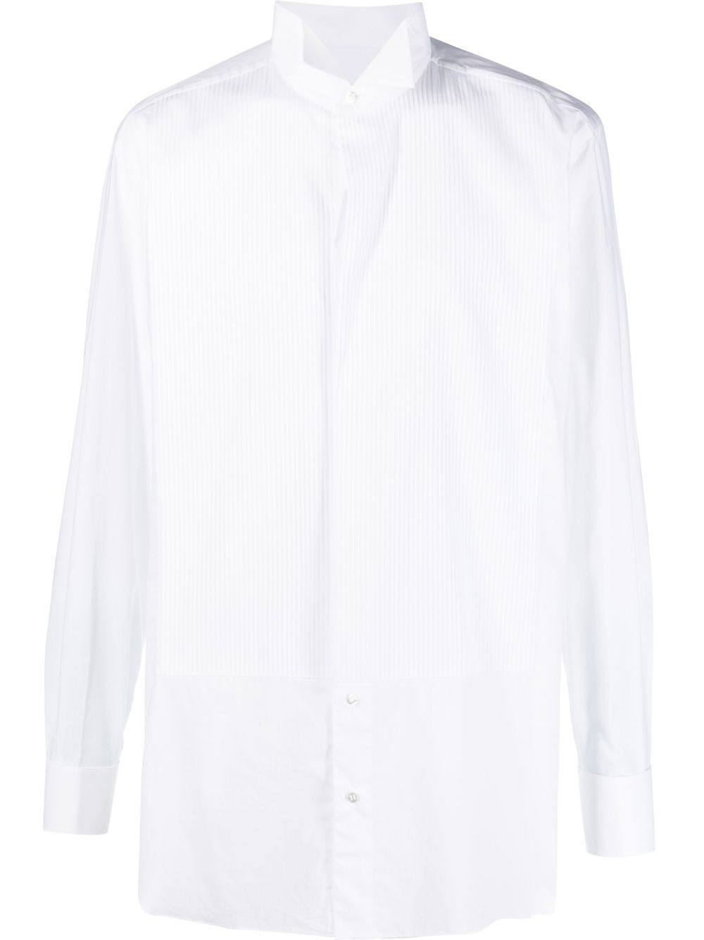 Cotton striped shirt - White