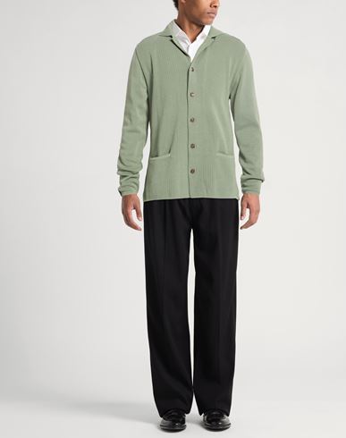Man Cardigan Military green Size S Cotton