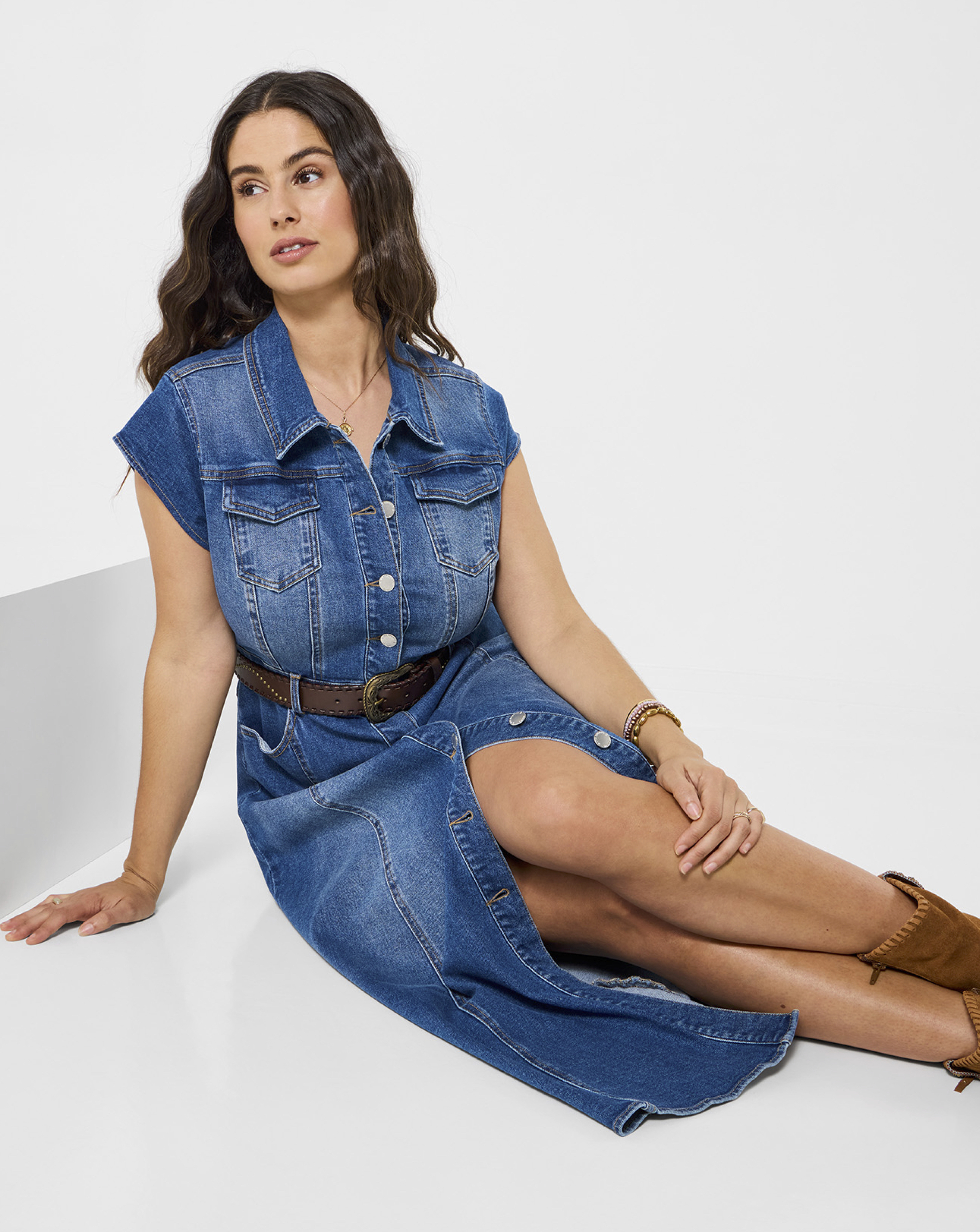 JB Sara Stretch Denim Maxi Dre