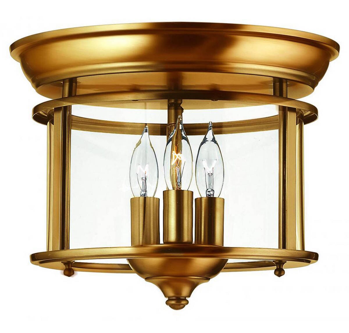 Heirloom Brass LED Flush Mount from the Gentry Collection