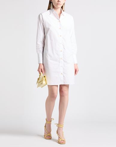 Woman Mini dress White Size M Cotton