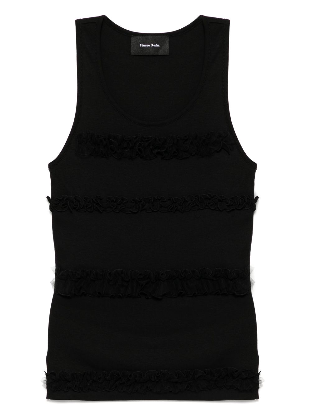 Simone Rocha ruffled tank top - Black