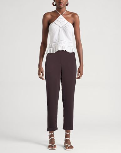 P. a.r. o.s. h. Woman Pants Dark brown Size L Polyester