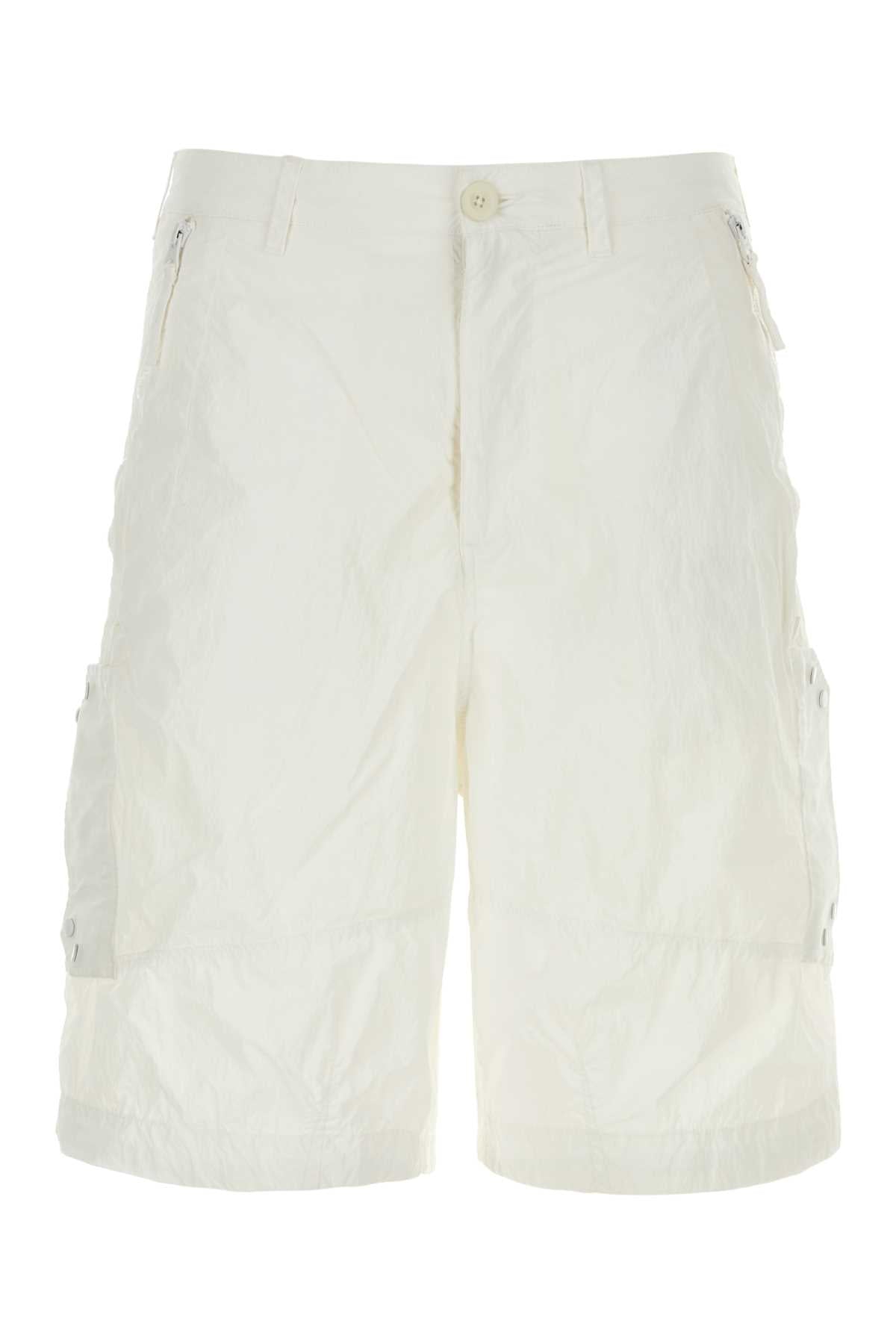 Nylon Bermuda Shorts — White