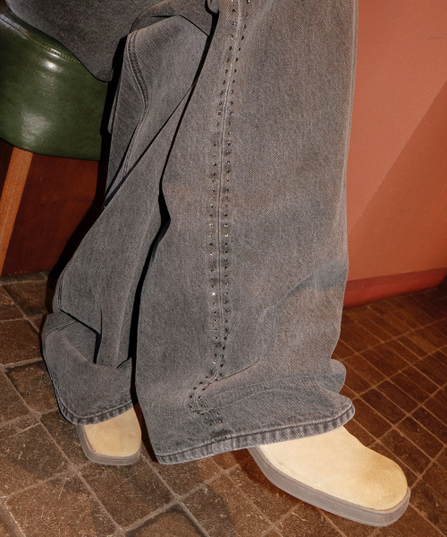 _Twinkle Denim Pants Black