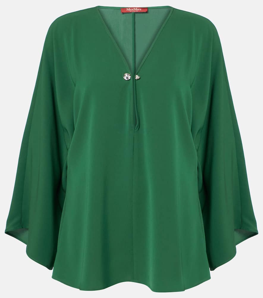 Umile crystal-embellished cady blouse