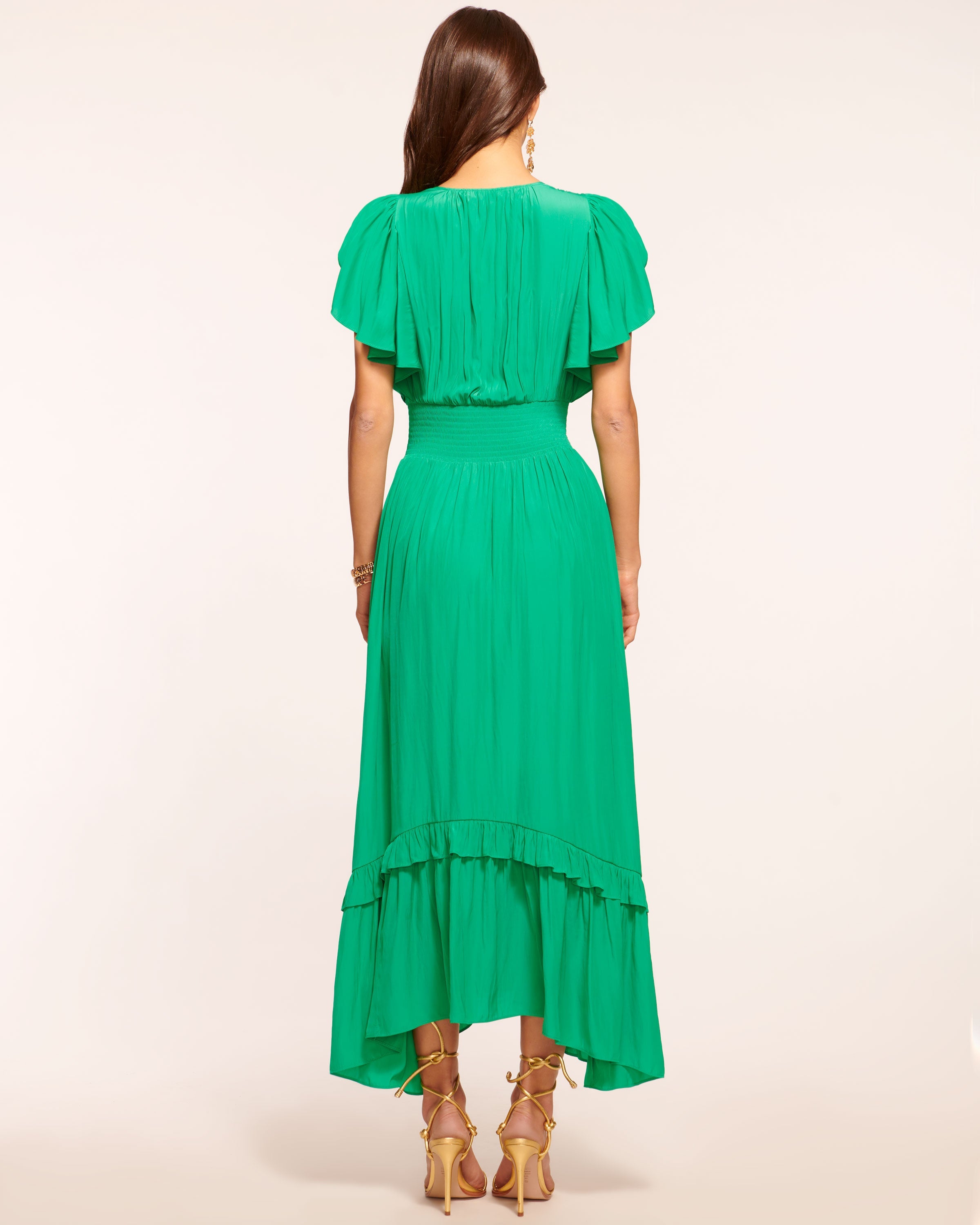 Joanie Short Sleeve Maxi Dress in Pink Petunia
