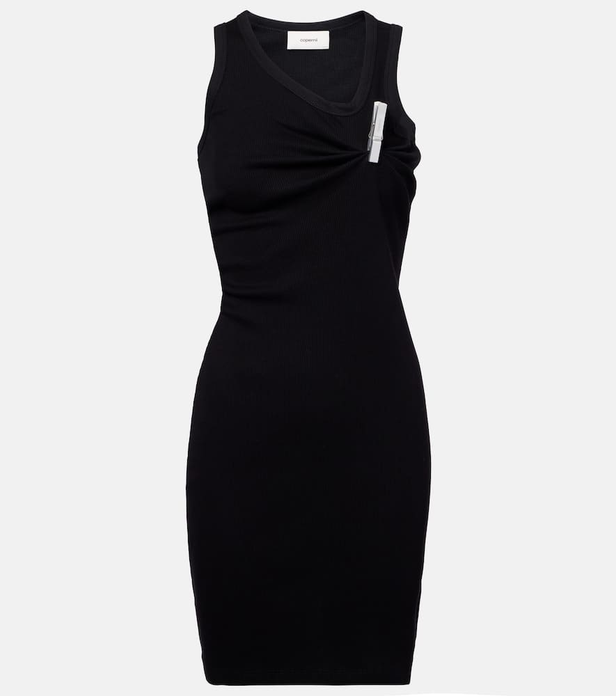 Washing Clip cotton jersey minidress