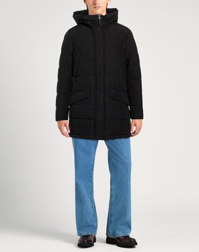 Man Puffer Black Size L Cotton, Polyamide