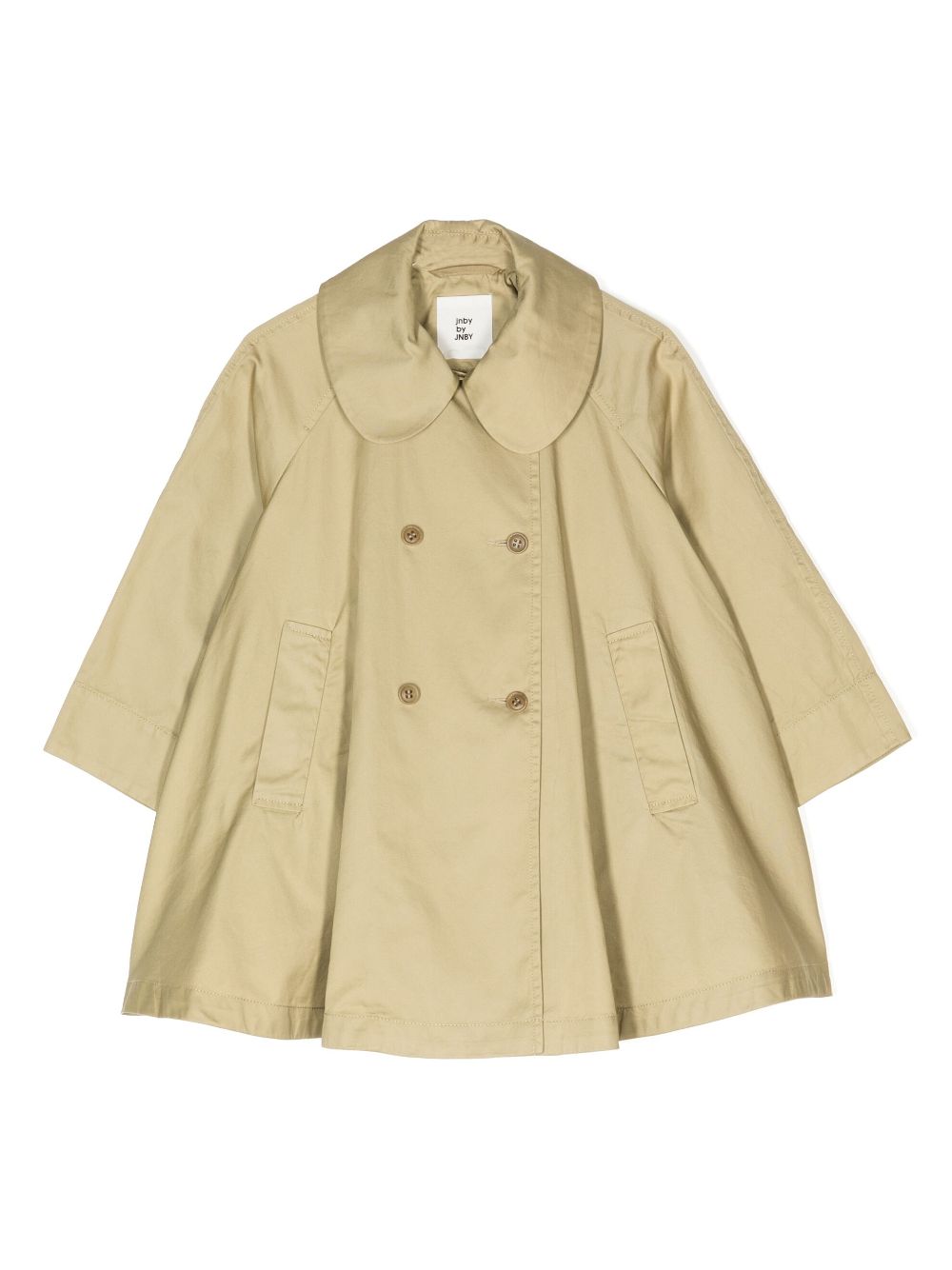 Rounded-collar trench coat - Brown