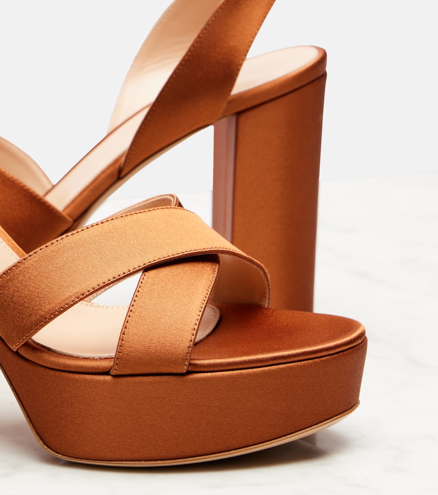 Gianvito Rossi Sabrina satin crêpe platform sandals