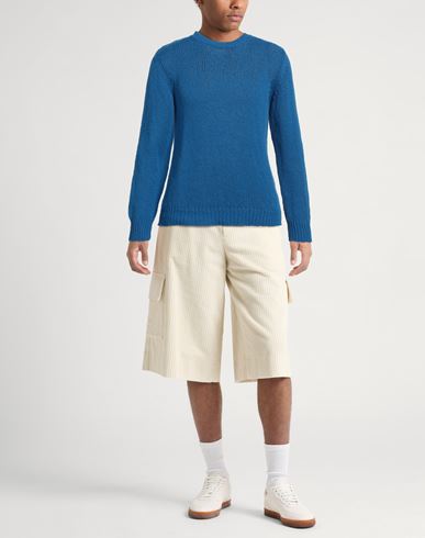 Roberto Collina Man Sweater Azure Size 40 Cotton, Linen
