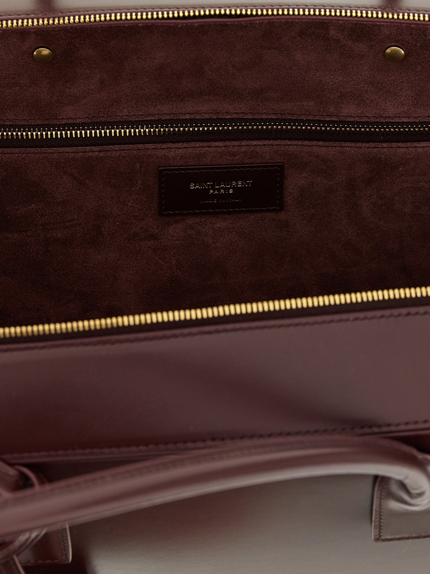 Saint Laurent SLP Bauletto Bag in Hot Wine - Wine. a