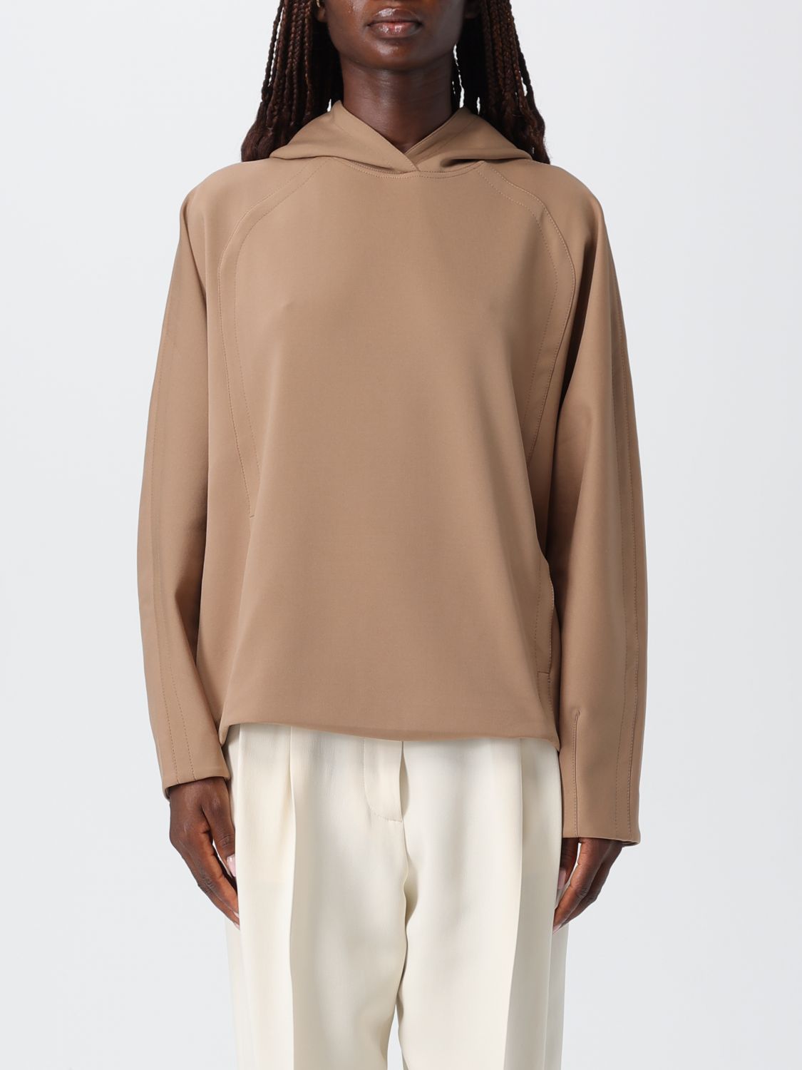 Sweatshirt Woman color Brown