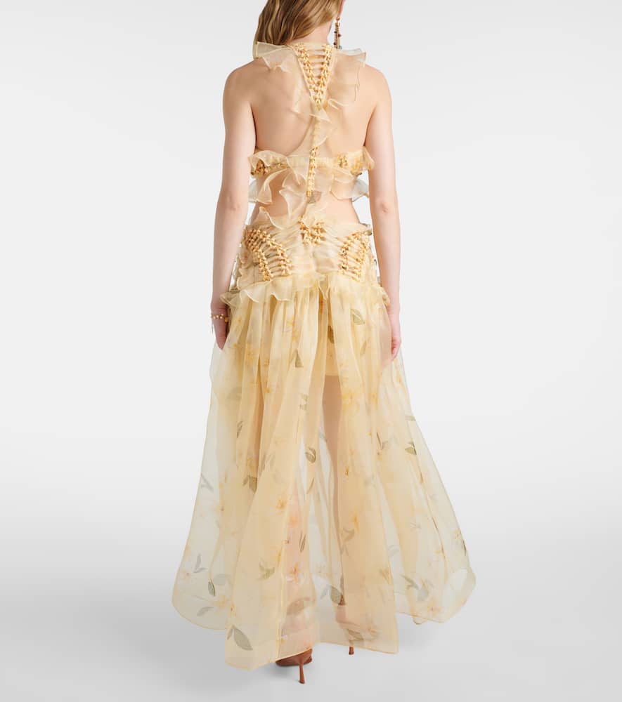 Balance ruffled silk organza maxi dress