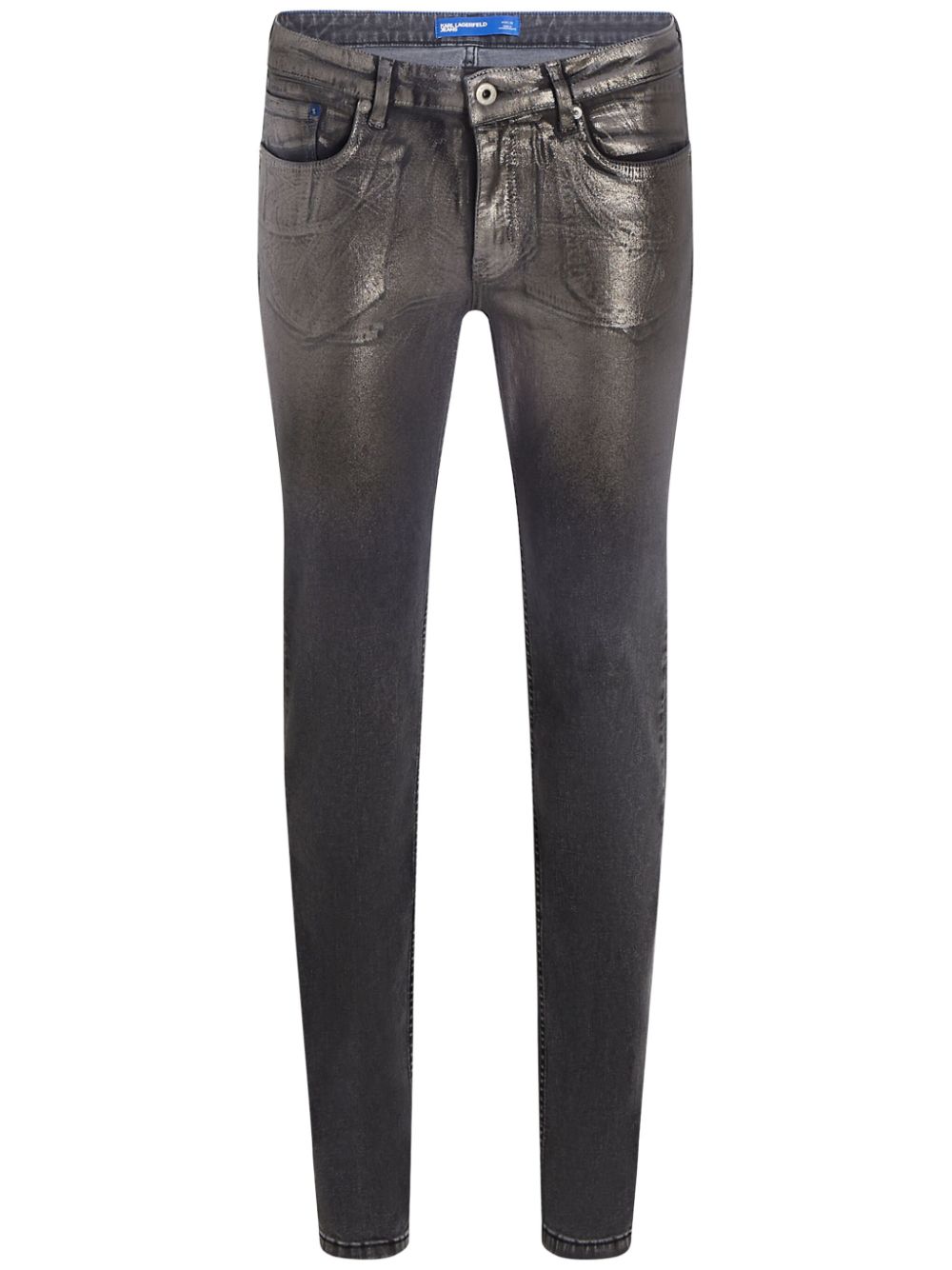 Coated slim jeans - Grey