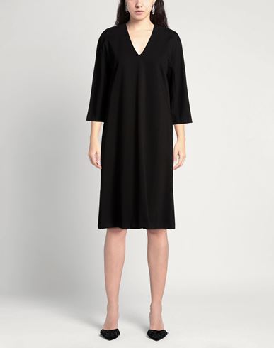 Woman Midi dress Black Size 10 Viscose, Polyamide, Elastane