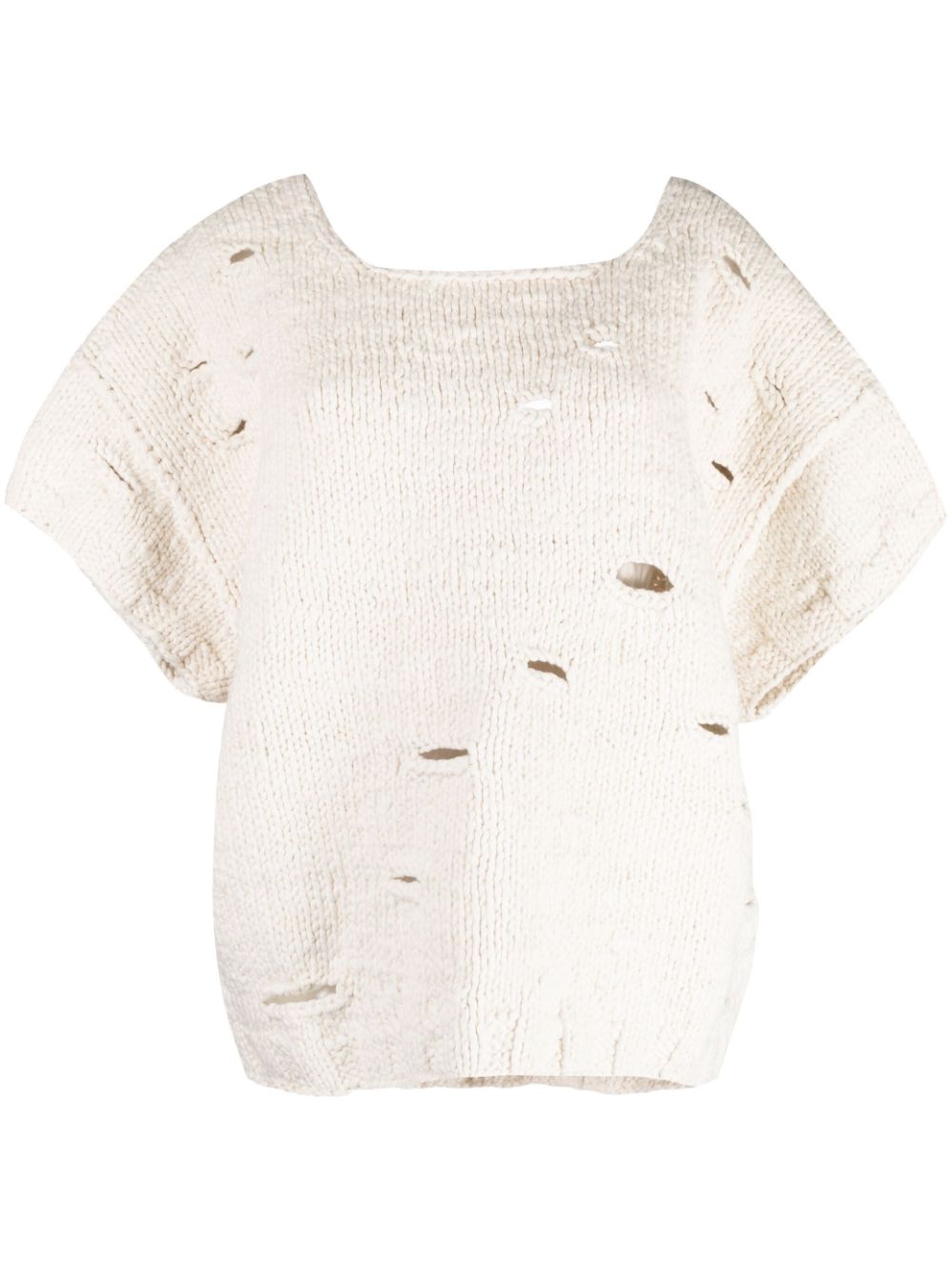 Wabi Handknit vest - White