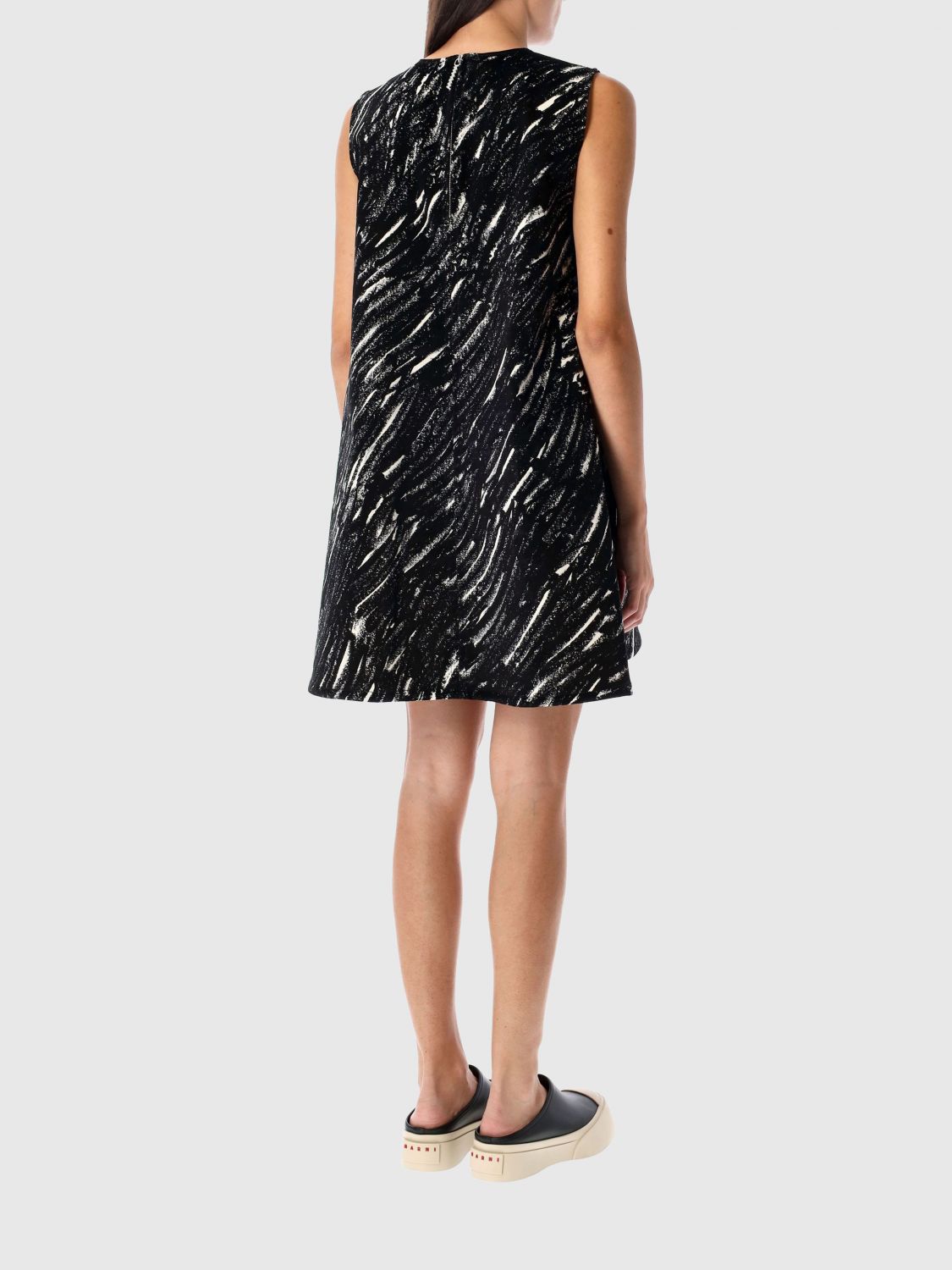 Abstract mini dress - CRN99 BLACK