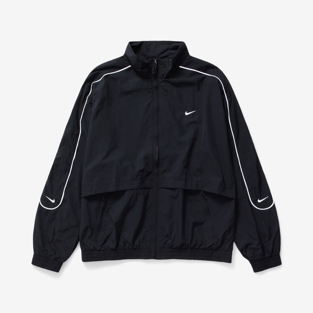 Nike Solo Swoosh Woven Track Jacket - BLACK/WHITE - unisex