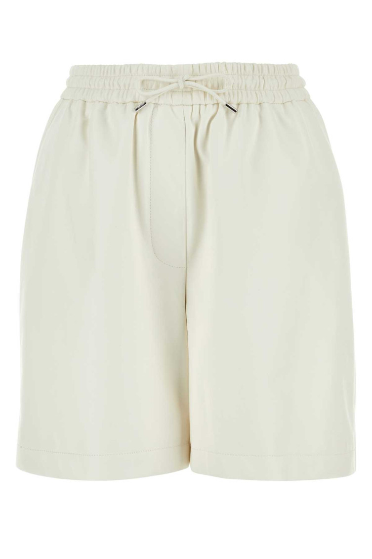 White Leather Shorts