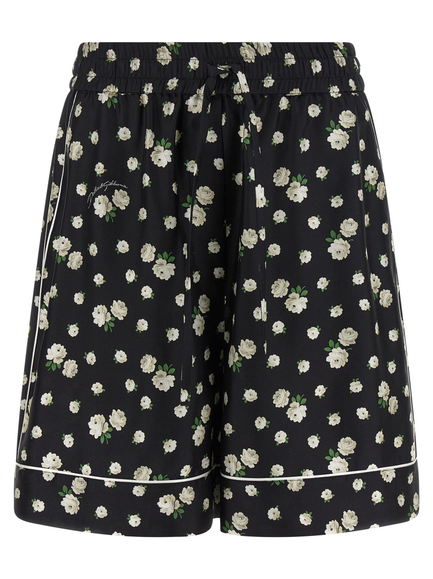 Dolce&Gabbana - relaxed shorts elastic waistband floral piping
