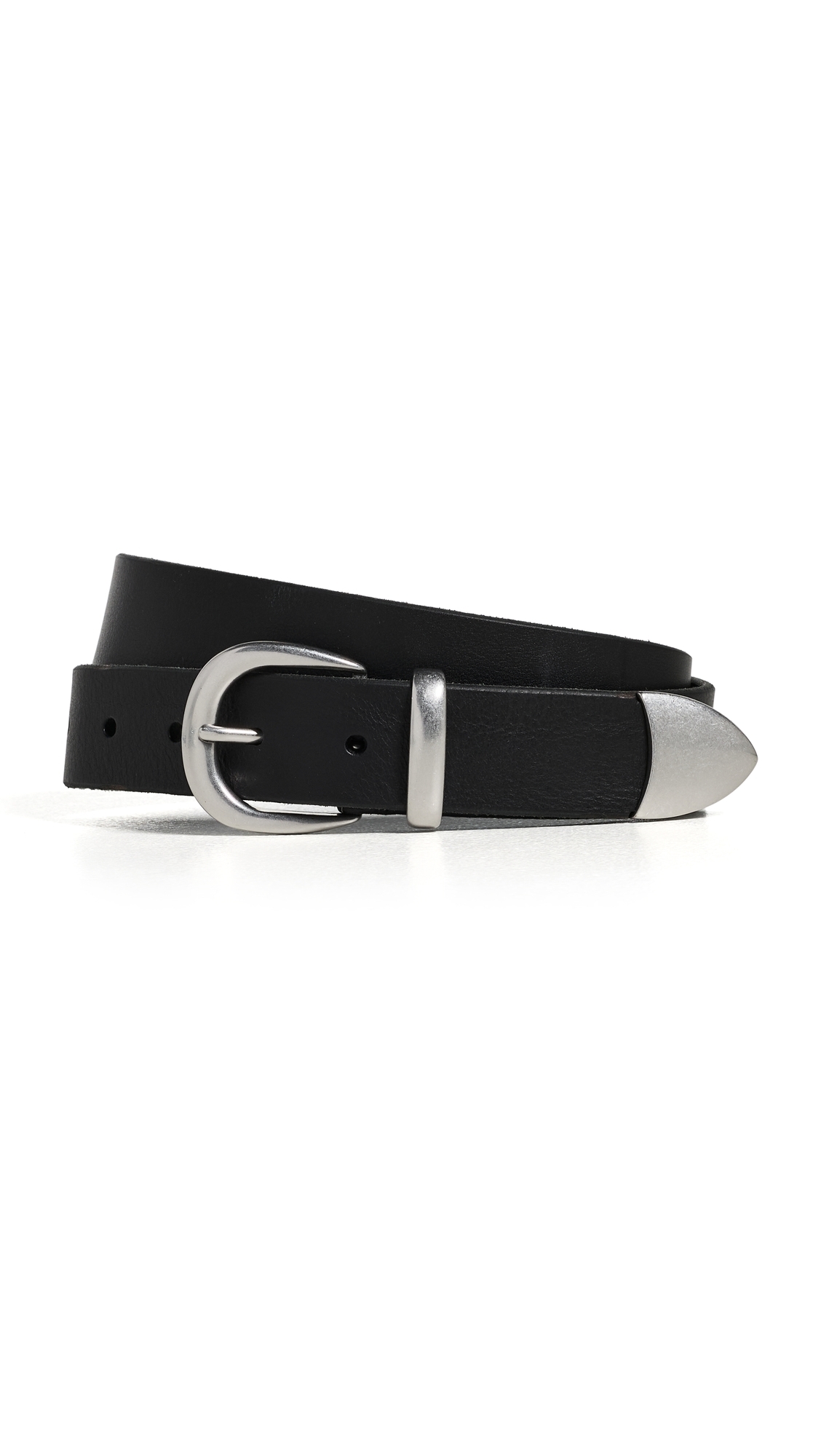 Western Bridle Leather Belt Black