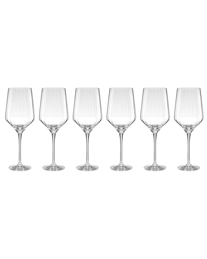 Set of 6 Tuscany Classics Angled Optic Wine Glasses