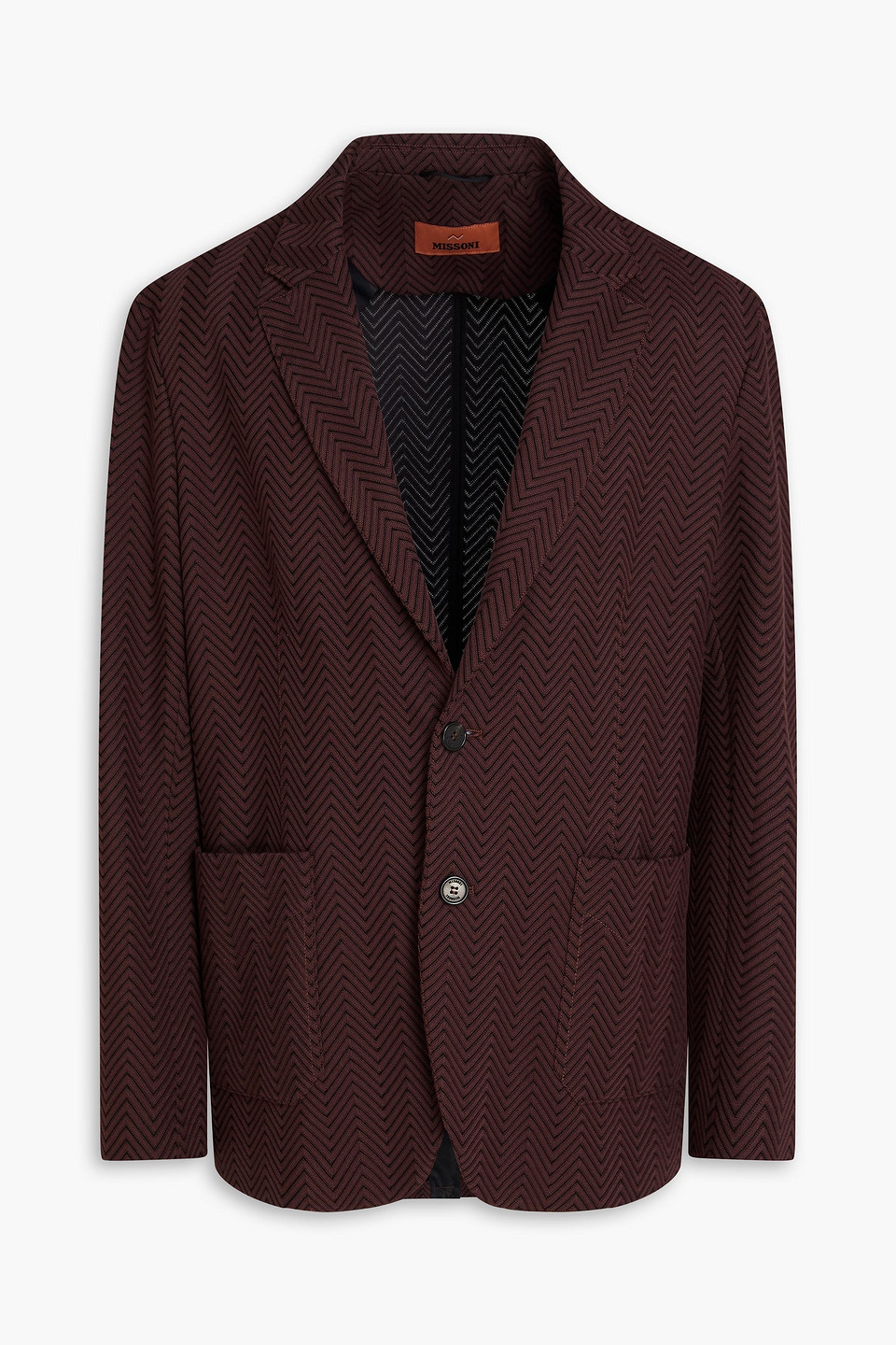 Crochet-knit cotton-blend blazer - Brown - IT 48