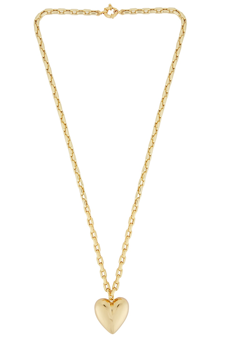 Timeless Pearly Heart Necklace in Gold - Metallic Gold.  a