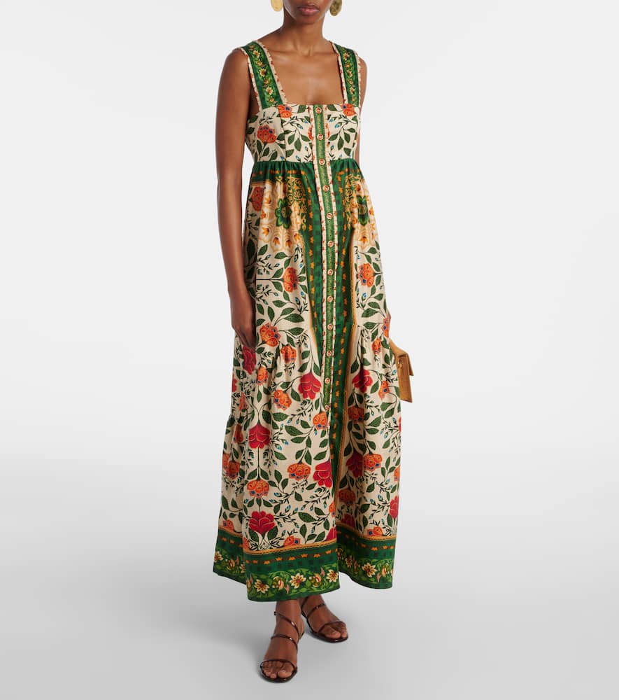 Farm Rio Floral cotton maxi dress