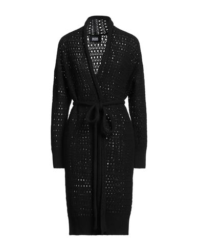 Woman Cardigan Black Size 4 Wool, Viscose, Polyamide, Cashmere