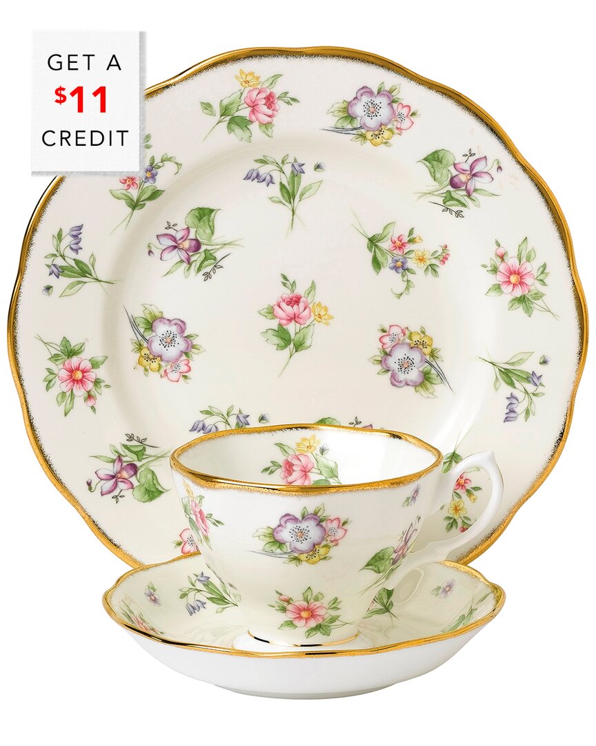 100 Years Of 1920 Spring Meadow 3Pc Place Setting With $11 Credit