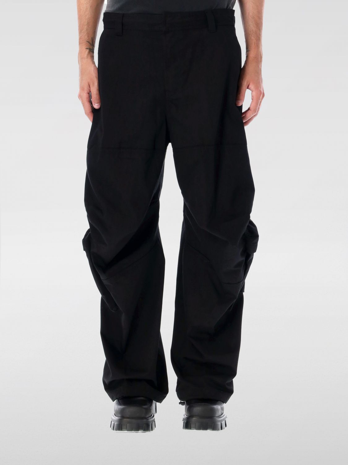 Cargo pants in technical cotton twill