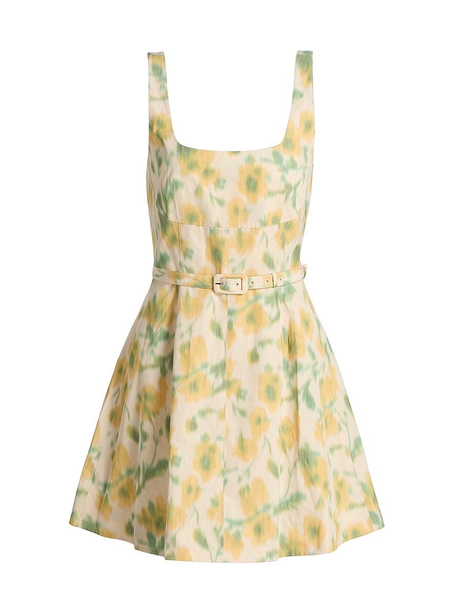 Women's Paige Floral Taffeta Minidress - Butter Multi