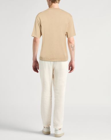 Man Sweater Sand Size 38 Cotton