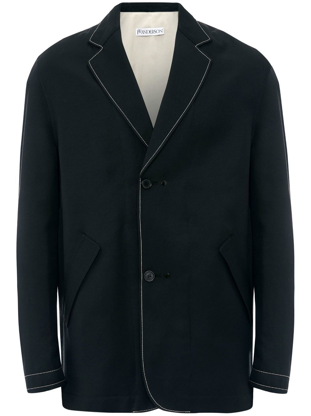 Reversible single-breasted blazer - Black